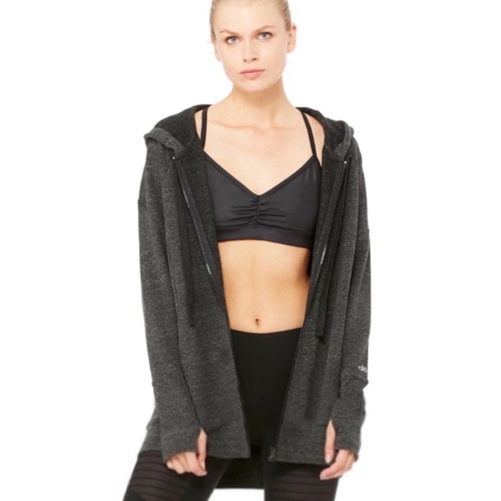 Alo Yoga Oversized Zip Front Hoodie